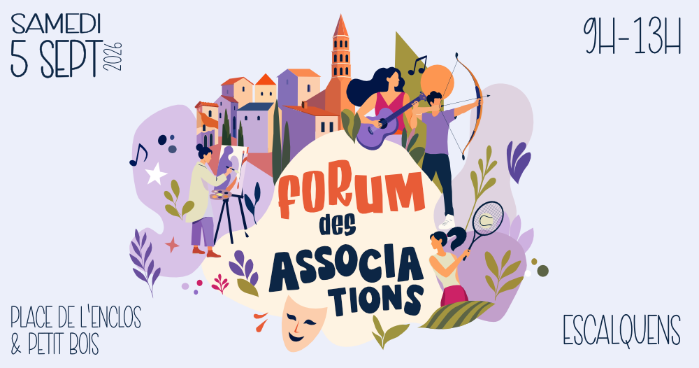 Affiche du Forum des associations d’Escalquens du 5 septembre 2026