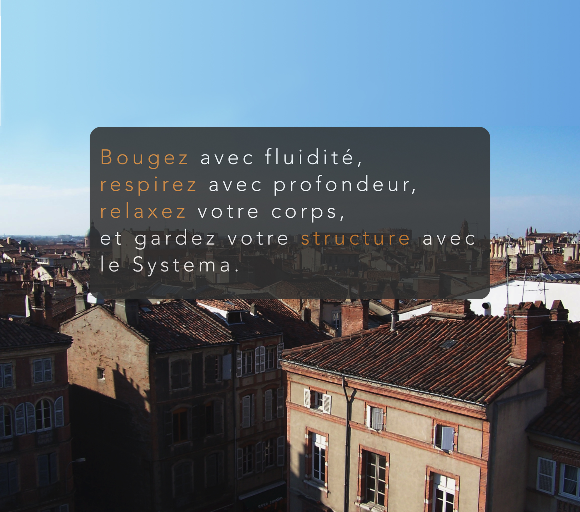 Vue sur les toits de Toulouse illustrant les principes du Systema.
